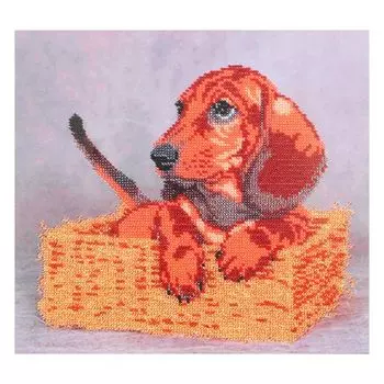 БН-3165 Набор для вышивания бисером Hobby&amp;Pro 'Такса', 30*28 см