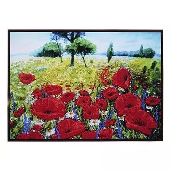 БН-3186 Набор для вышивания бисером Hobby&amp;Pro 'Маковое поле', 40*28 см