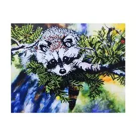 БН-3194 Набор для вышивания бисером Hobby&amp;Pro 'Енот', 40*32 см