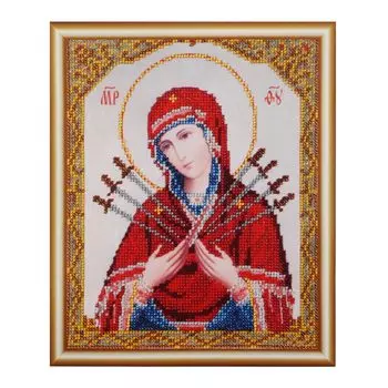 БН-4003 Набор для вышивания бисером Hobby&amp;Pro 'Икона Пресвятой Богородицы Семистрельная', 19*23 см