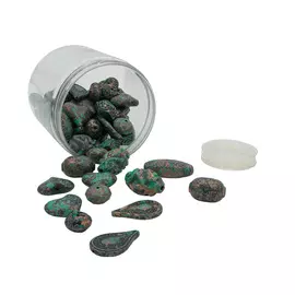 Большой набор пластиковых бусин в античном стиле, 8 дизайнов по 25гр. (66шт), Астра