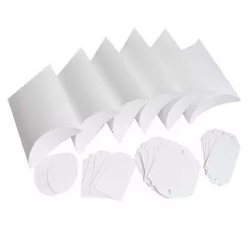 БОН300 Заготовки для бонбоньерок №3, комплект 6 шт., 10*2,7*6,5 см (1-1белый, фактура "Лен")