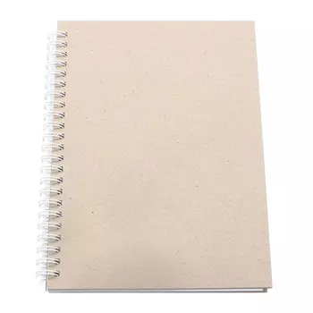 БП001-Б Заготовка для блокнота на белой пружине, А5, 60 листов