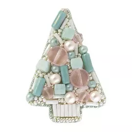 БП182 Набор для изготовления броши 'Голубая ель' брошь 4,5*6см.