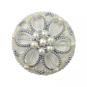 БП196 Набор для изготовления броши 'Жемчужные лепестки' 5,5х5,5см