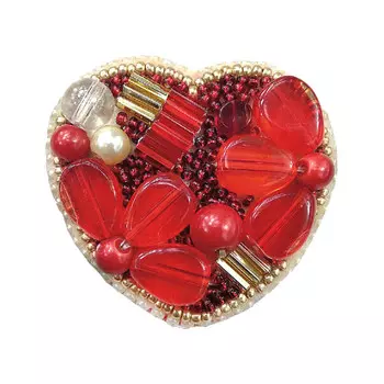 БП200 Набор для изготовления броши 'Сердце' 5,0*5,0см