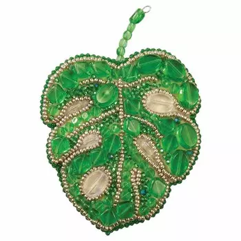 БП210 Набор для изготовления броши 'Монстера' 7,5*9,0см