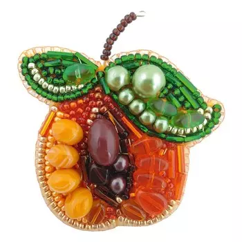 БП233 Набор для изготовления броши 'Абрикос' брошь 6*5,5см.