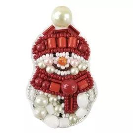 БП247 Набор для изготовления броши БП-247 'Снеговик' брошь 4,0*6,5см.