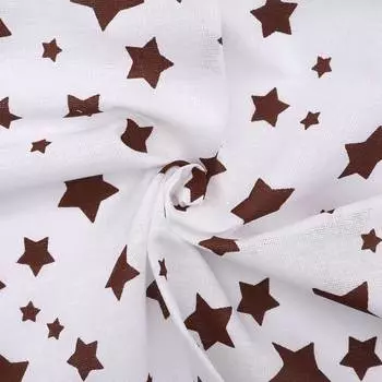 Бязь набивная рис 13165 вид 20 Комфорт 'Звезда', шоколад, 50*50 см, Astra&amp;Craft