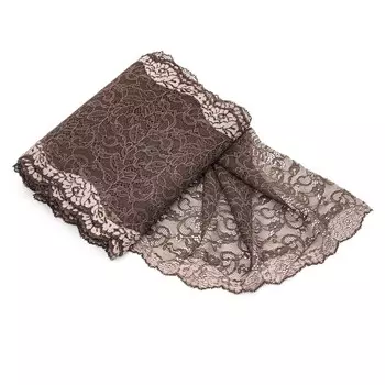 BR00376 Эластичное кружево 24 см*10 м (шоколад)