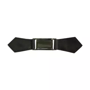 БР077 Пряжка на ремешке 155*33мм (чёрная кожа/чёрный никель)