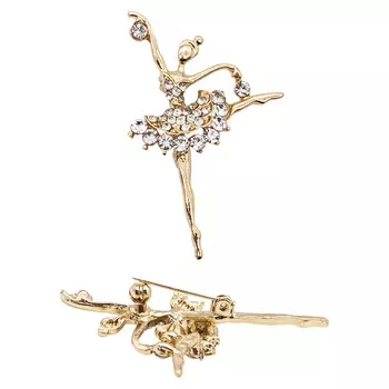 BR 611 Брошь, 5*3,1*1,5 см (Gold)