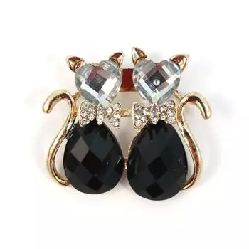 BR 615 Брошь, 3,4*3,3*1,1 см (Black)