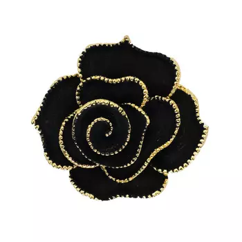 BR s-426 Брошь 3,8см*3,8см (black/g (черный с золотом))