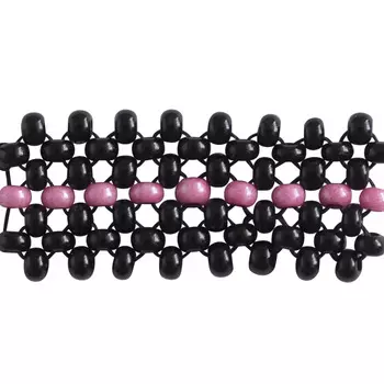 БС-006 Набор для бисероплетения Hobby &amp; Pro pearl Браслет 'Ажур' (черный)