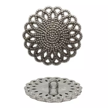 BS-B250 Пуговица 38мм (черненое серебро)