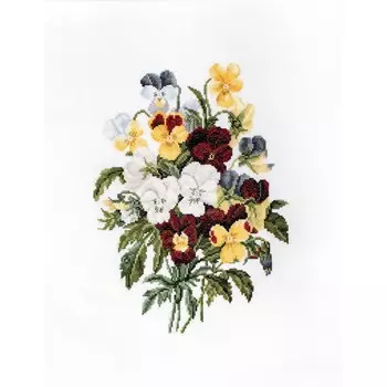 BU4002 Набор для вышивания 'Букет анютиных глазок' 20,5*27,5см, Luca-S