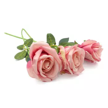 Букет из искусственных роз 'Вельвет' 50см из 3шт, Розовый