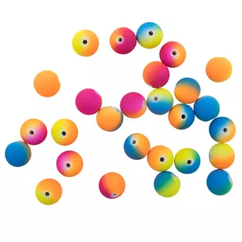 Бусины бархатные 2012, микс, 12мм, 27шт/упак