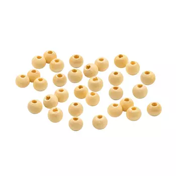 Бусины деревянные неокрашенные 6 мм,отв.2мм, 15гр(231+/-5 шт)