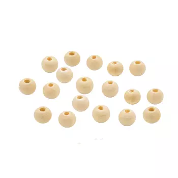 Бусины деревянные неокрашенные 8 мм,отв.3мм, 15гр(93+/-4 шт)
