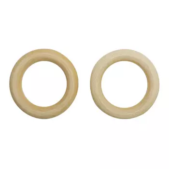 Бусины деревянные неокрашенные кольцо 60 мм, 2 шт
