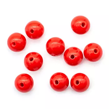 Бусины из смолы, имитация камня, 11мм, 10шт/упак (коралл)