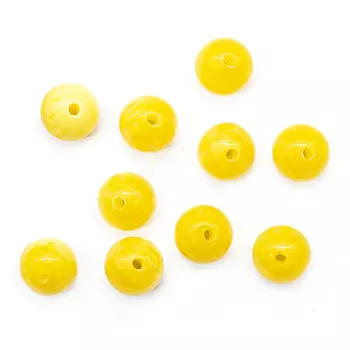 Бусины из смолы, имитация камня, 11мм, 10шт/упак (ж.янтарь)