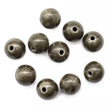 Бусины из смолы, имитация камня, 11мм, 10шт/упак (опал)