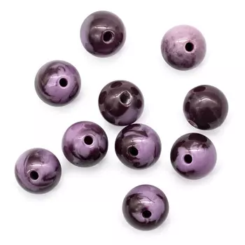 Бусины из смолы, имитация камня, 11мм, 10шт/упак (чароит)