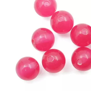 Бусины из смолы, имитация камня, 11мм, 10шт/упак (розовый агат)