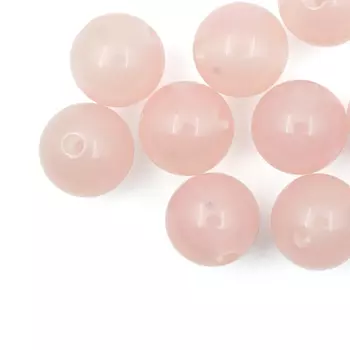 Бусины из смолы, имитация камня, 11мм, 10шт/упак (розовый кварц)