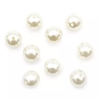 Бусины круглые, пластик, 18мм, 25гр Astra&amp;Craft (001 NL)