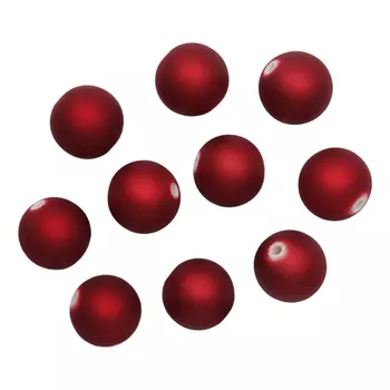 Бусины матовые, 12мм, 20гр. (047 темно-красный металлик)