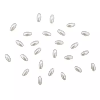 Бусины пластиковые, 2379#, 6*11,5 мм, упак./115 шт., Astra&amp;Craft (белый)