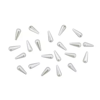 Бусины пластиковые, 2777#, 20*7 мм, упак./43 шт., 'Астра' (белый)