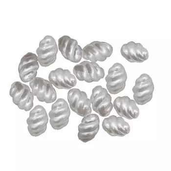 Бусины пластиковые, 3466#, 14*9 мм, упак./40шт.,Astra&amp;Craft (белый)