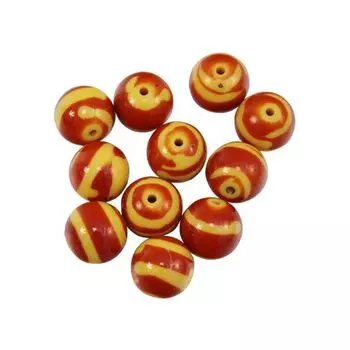 Бусины пластиковые, 'мрамор', 16 мм, упак./11 шт., Astra&amp;Craft (1-16)