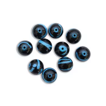 Бусины пластиковые, 'мрамор', 16 мм, упак./11 шт., 'Астра' (4-16)