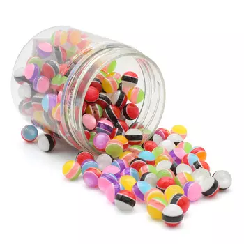 Бусины полосатые перламутровые, 10мм, 165шт (+/-5%), Astra&amp;Craft