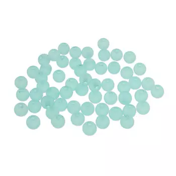 Бусины полупрозрачные 2006 матовые, 6мм, 20гр (170+/-10шт) Астра (004 бирюзовый)