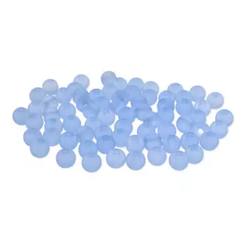 Бусины полупрозрачные 2006 матовые, 6мм, 20гр (170+/-10шт) Астра (002 голубой)