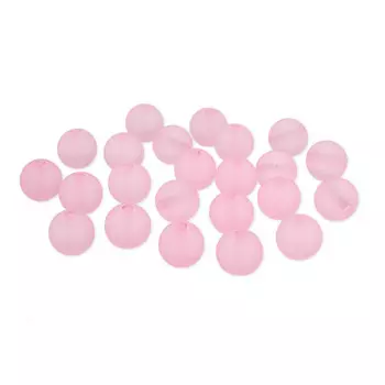 Бусины полупрозрачные 2010 матовые, 10мм, 20гр (35+/-3шт) Астра (003 розовый)