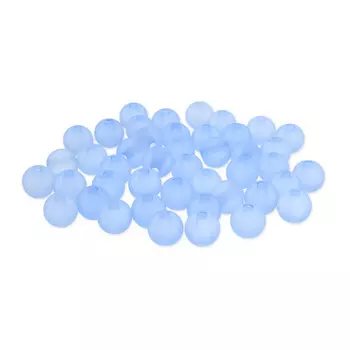 Бусины полупрозрачные 2010 матовые, 10мм, 20гр (35+/-3шт) Астра (002 голубой)