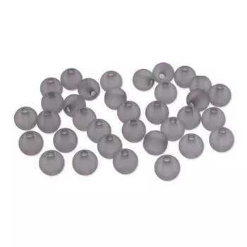 Бусины полупрозрачные 2010 матовые, 10мм, 20гр (35+/-3шт) Астра (030 серый)