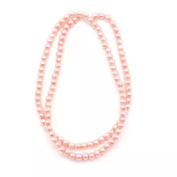 Бусины стеклянные на нитке, 4 мм, длина 40 см, Astra&amp;Craft (SB-10 светло-розовый)