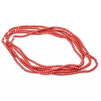 Бусины стеклянные на нитке, 4 мм, длина 40 см, Astra&amp;Craft (SA-16 красный)