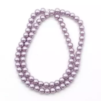 Бусины стеклянные на нитке, 6 мм, длина 40 см, 'Астра' (SB-13)