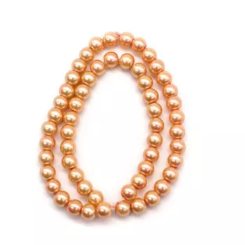 Бусины стеклянные на нитке, 8 мм, длина 40 см, 'Астра' (SA-29)